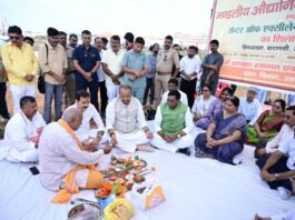 मिर्जापुर में उद्यान मंत्री ने किया सेंटर ऑफ एक्सीलेंस का भूमि पूजन