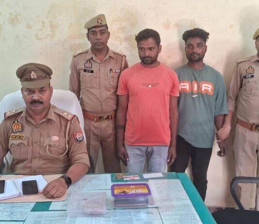 मीरजापुर में 25 लाख की हेरोइन के साथ दो गिरफ्तार, बाइक और मोबाइल बरामद